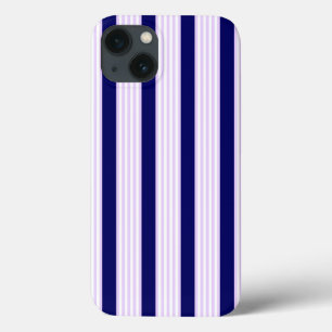 Muster Lilac und weiße Streifen mit marineblau Case-Mate iPhone Hülle
