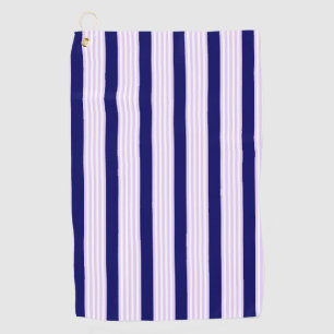 Muster Lilac und weiße Streifen mit marineblau Golfhandtuch