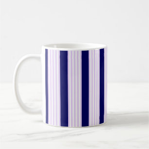 Muster Lilac und weiße Streifen mit marineblau Kaffeetasse