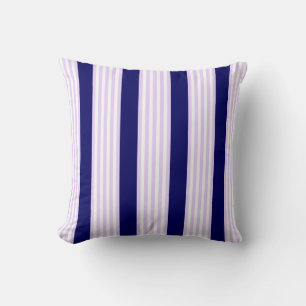 Muster Lilac und weiße Streifen mit marineblau Kissen