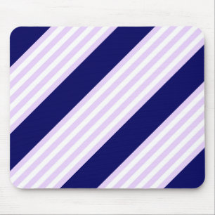 Muster Lilac und weiße Streifen mit marineblau Mousepad