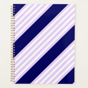 Muster Lilac und weiße Streifen mit marineblau Planer