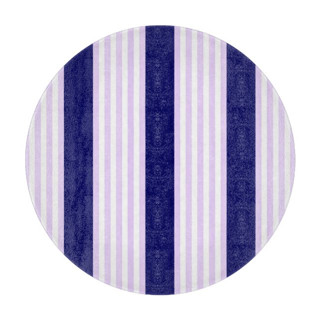 Muster Lilac und weiße Streifen mit marineblau Schneidebrett (Vorderseite)