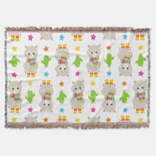 Muster Llamas, Niedlich Llamas, Alpacas, Kakteen Decke