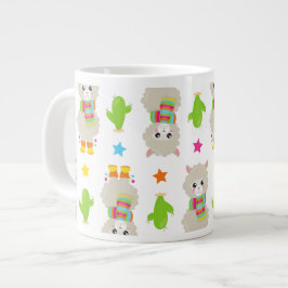 Muster Llamas, Niedlich Llamas, Alpacas, Kakteen Jumbo-Tasse