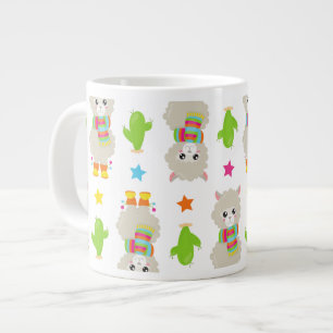 Muster Llamas, Niedlich Llamas, Alpacas, Kakteen Jumbo-Tasse