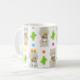 Muster Llamas, Niedlich Llamas, Alpacas, Kakteen Kaffeetasse
