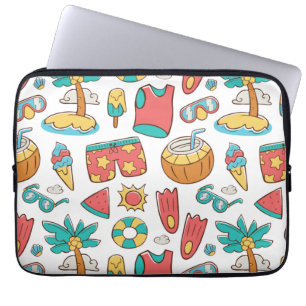Muster lustiger Sommerurlaub Laptopschutzhülle