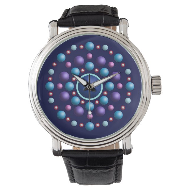 Muster Mandala Watch Armbanduhr (Vorderseite)