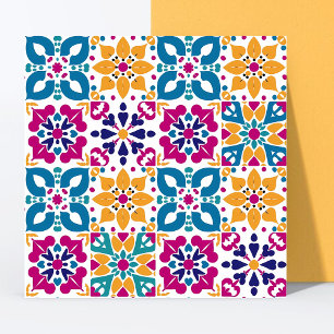 Muster Mexican Papel Picado Multicolor Fliese