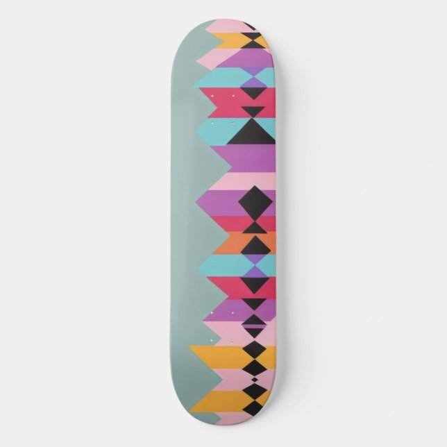 Muster-Mischung für Retro Geometric Skateboard (Vorderseite)