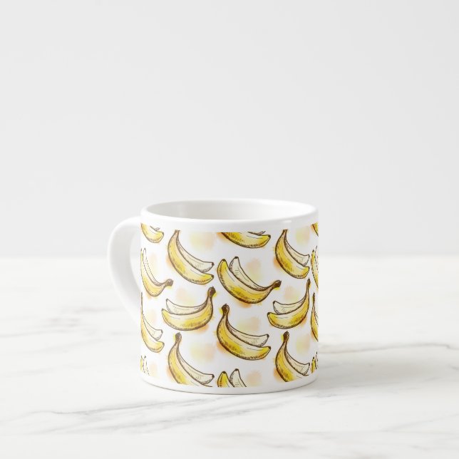 Muster mit Banane Espressotasse (Vorderseite Links)