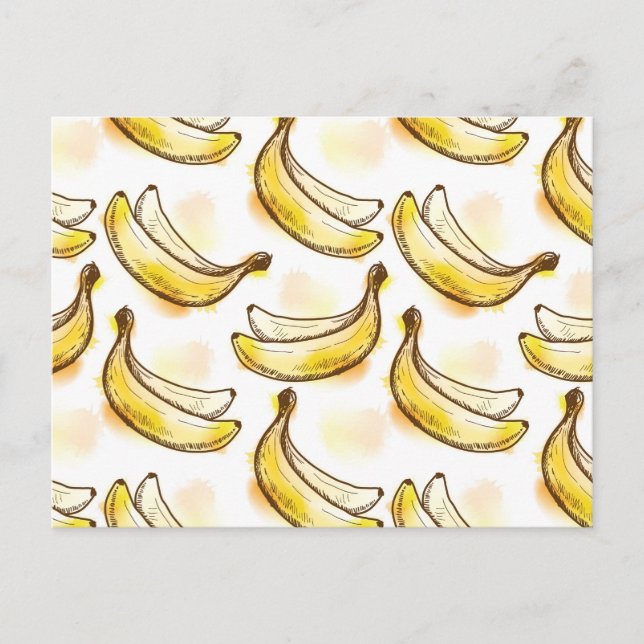 Muster mit Banane Postkarte (Vorderseite)