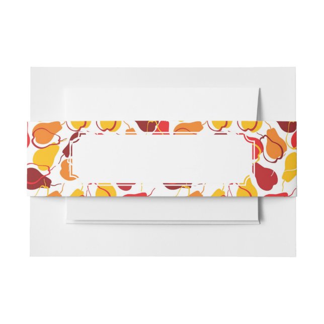 Muster mit Birnen Einladungsbanderole (Vorderseite Beispiel)