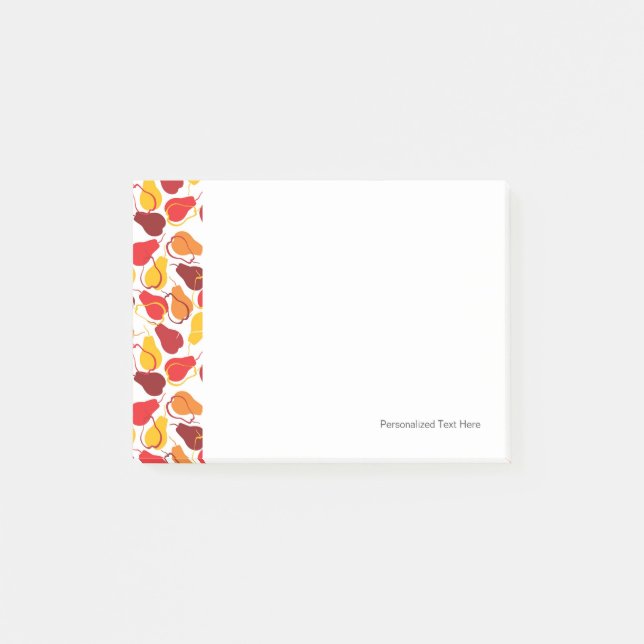 Muster mit Birnen Post-it Klebezettel (Vorderseite)