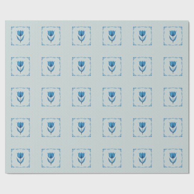 Muster mit blauem Geschenkpapier  (Flach)