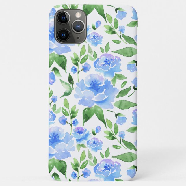 Muster mit blauen Blume Case-Mate iPhone Hülle (Rückseite)