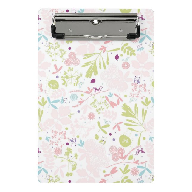 Muster mit Blumenmuster Mini Klemmbrett (Vorderseite)