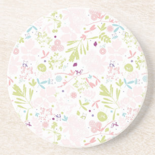 Muster mit Blumenmuster Sandstein Untersetzer