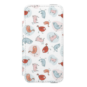 Muster mit Cartoon-Vögeln Incipio Watson™ iPhone 5 Geldbörsen Hülle