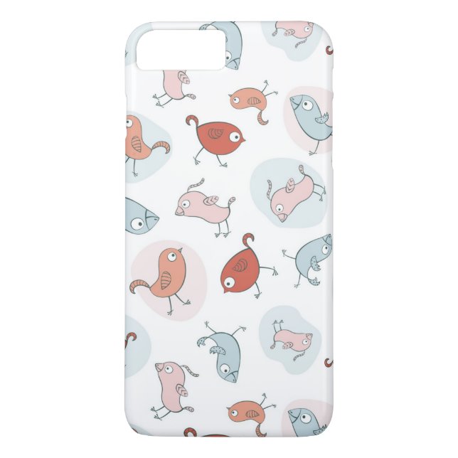 Muster mit Cartoonvögeln Case-Mate iPhone Hülle (Rückseite)