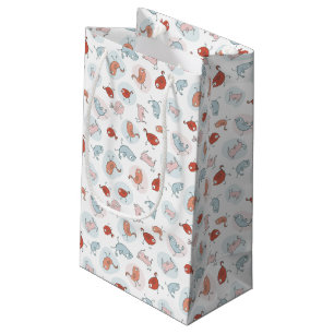 Muster mit Cartoonvögeln Kleine Geschenktüte