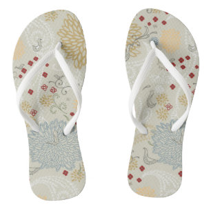 Muster mit Darstellung eines lockigen Gartens Flip Flops