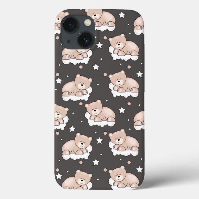 Muster mit dem kleinen Bärnschlafen Case-Mate iPhone Hülle (Rückseite)