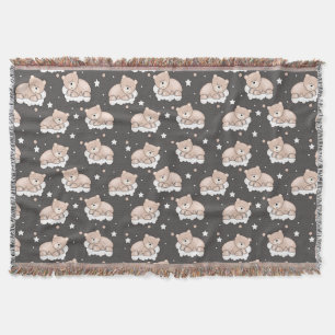 Muster mit dem kleinen Bärnschlafen Decke