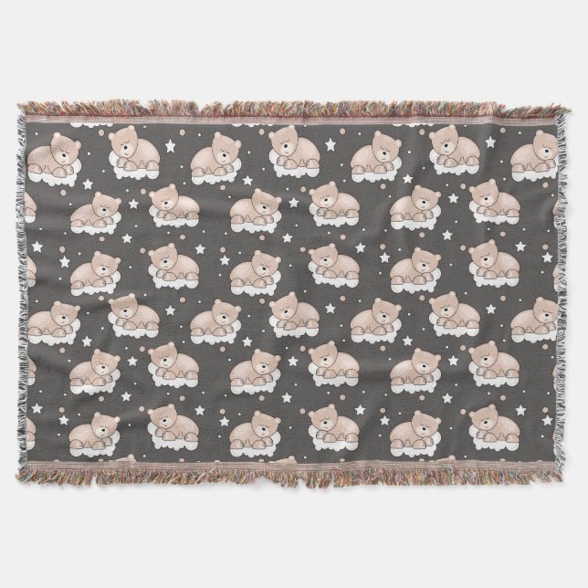 Muster mit dem kleinen Bärnschlafen Decke (Vorderseite)