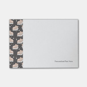 Muster mit dem kleinen Bärnschlafen Post-it Klebezettel