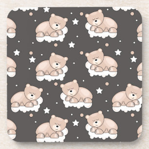 Muster mit dem kleinen Bärnschlafen Untersetzer