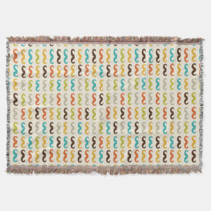 Muster mit dem Schnurrbart Decke