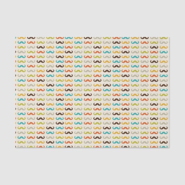 Muster mit dem Schnurrbart Seidenpapier (Vorderseite)