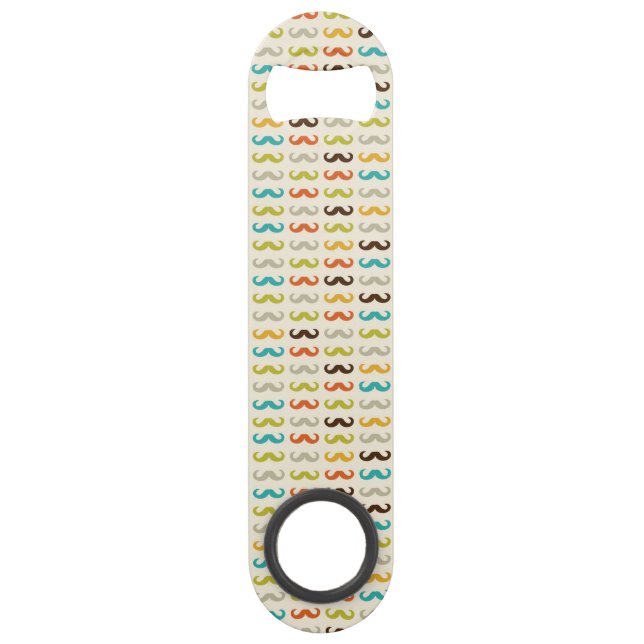 Muster mit dem Schnurrbart Speedflaschenöffner (Vorderseite)