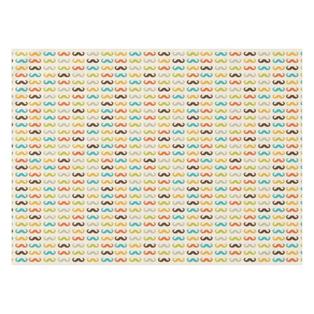 Muster mit dem Schnurrbart Tischdecke (Vorderseite (Horizontal))