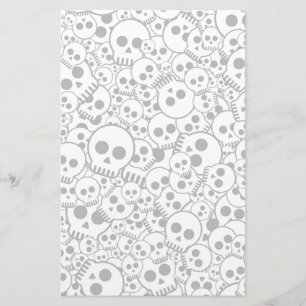 Muster mit den Schädeln Briefpapier