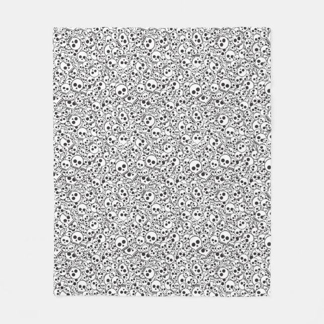 Muster mit den Schädeln Fleecedecke (Vorderseite)