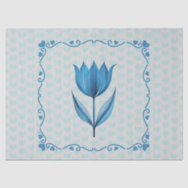 Muster mit einem blauen Seidenpapier
