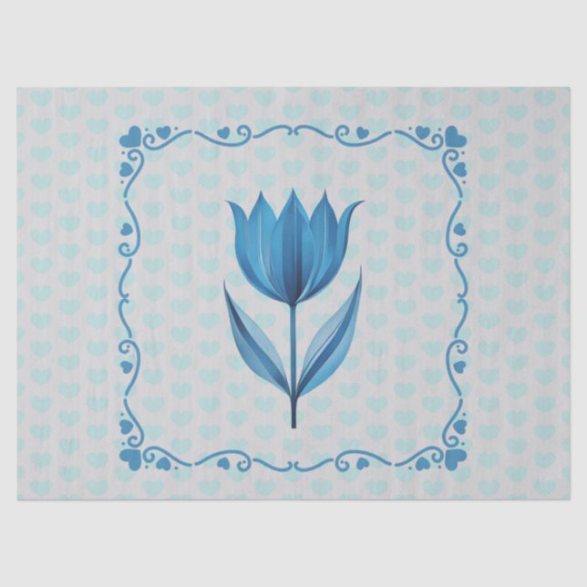 Muster mit einem blauen Seidenpapier  (Vorderseite)
