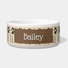 Muster mit einem Paw-Druck, der Liebe Zauber Napf