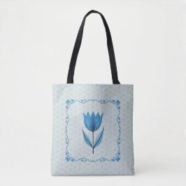 Muster mit einer blauen Tulpe