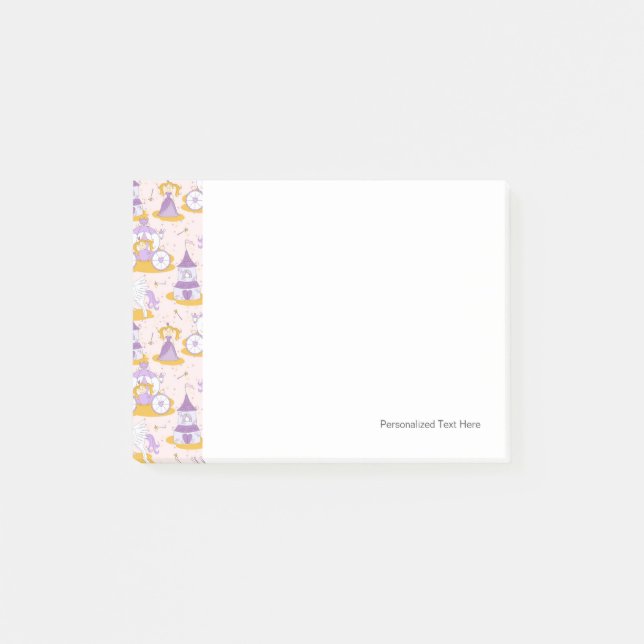 Muster mit einer Prinzessin Post-it Klebezettel (Vorderseite)