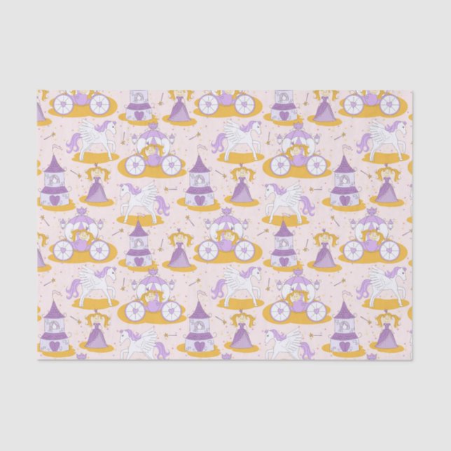 Muster mit einer Prinzessin Seidenpapier (Vorderseite)