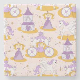 Muster mit einer Prinzessin Steinuntersetzer