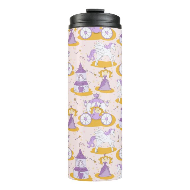 Muster mit einer Prinzessin Thermosbecher (Vorderseite)