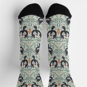 Muster mit Elfenbeinspecht Socken