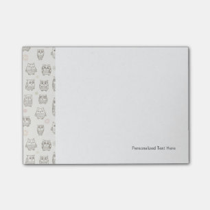 Muster mit Eulen Post-it Klebezettel