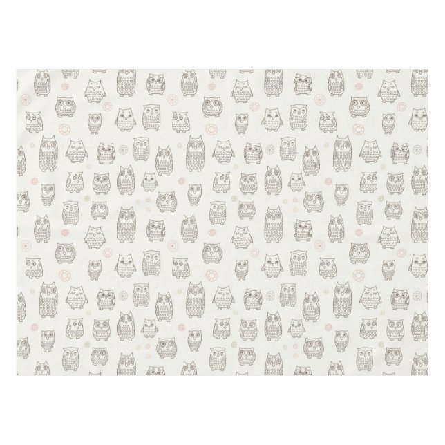 Muster mit Eulen Tischdecke (Vorderseite (Horizontal))