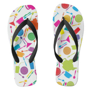 Muster mit farbigem Küchen-Material Flip Flops